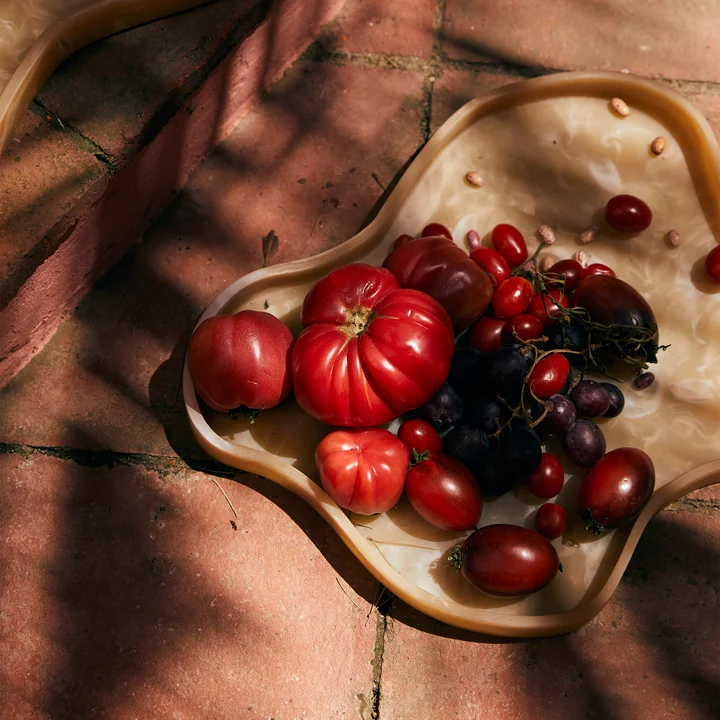 HKliving Patio - Dienblad S, 33,1 x 41,4 cm, crème