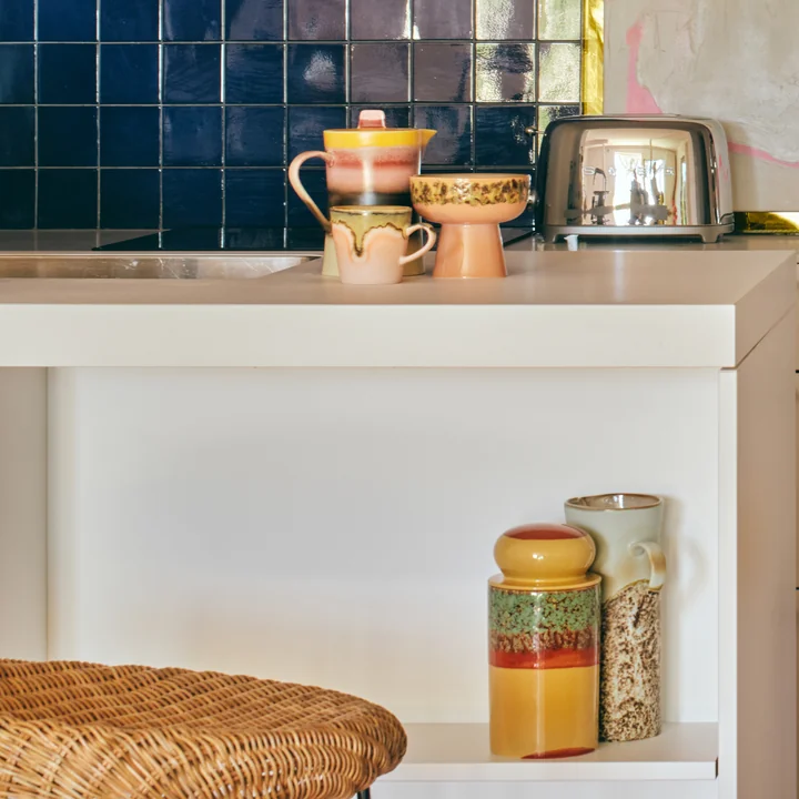 HKliving - 70's Voorraadpot, 1 liter, cove