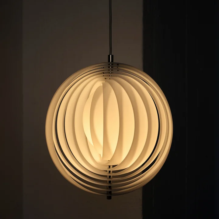Moon Opal Verpan - Hanglamp, Ø 34 cm, opaal wit