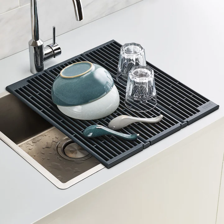 Joseph Joseph - Opklapbaar afdruiprek, 38 x 43 cm, antraciet