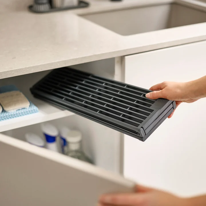 Joseph Joseph - Opklapbaar afdruiprek, 38 x 43 cm, antraciet