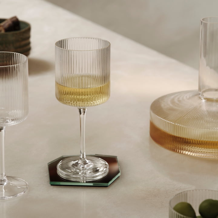 ferm Living Ripple - Wijnglas