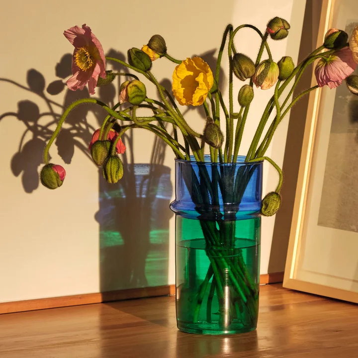 HAY - Marokkaanse vaas L, blauw en groen