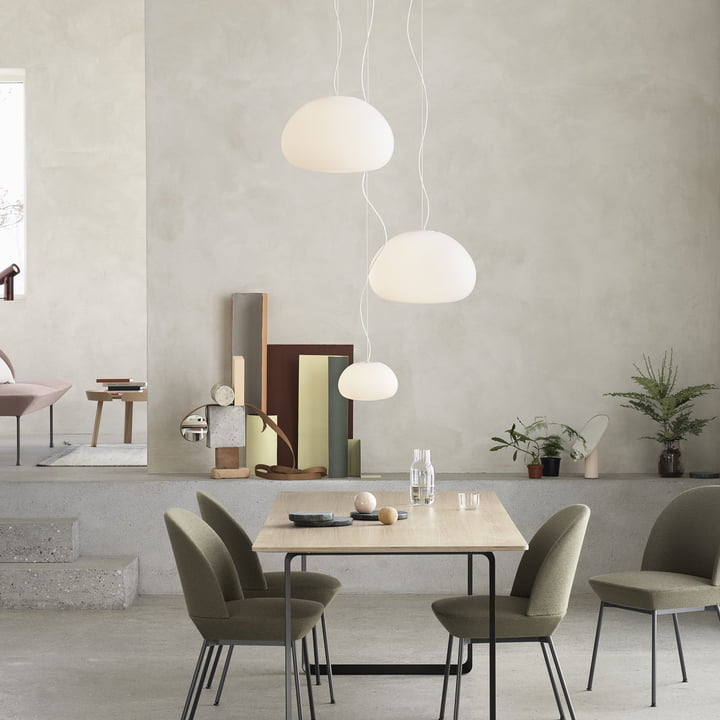 Muuto - Fluid hanglamp, opaal wit