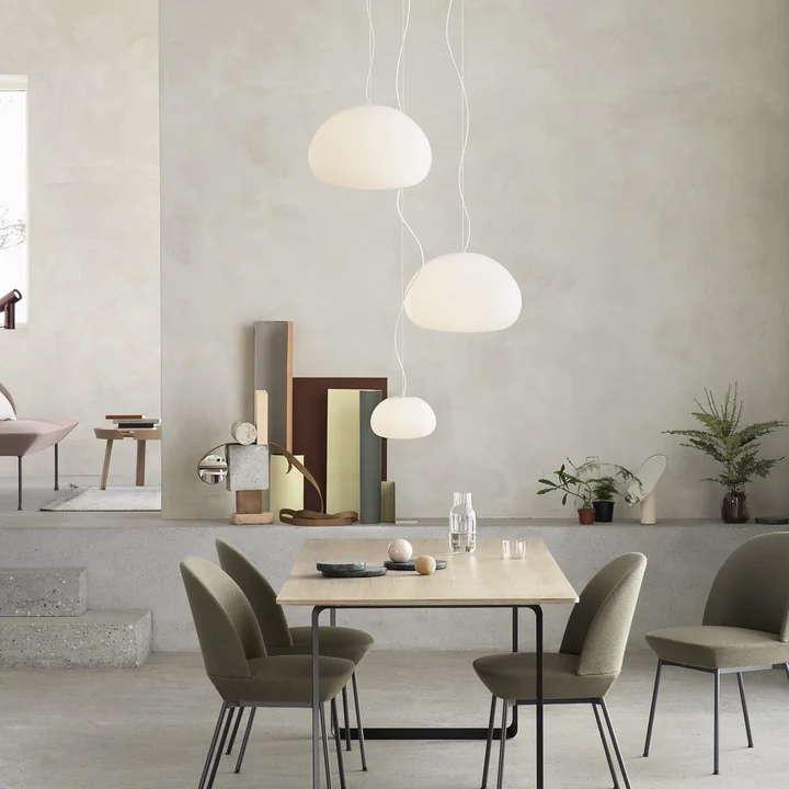 Muuto - Fluid hanglamp, opaal wit