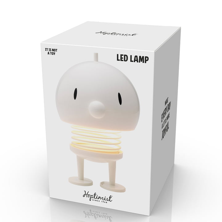 Hoptimist - LED-batterijlamp, groot, wit