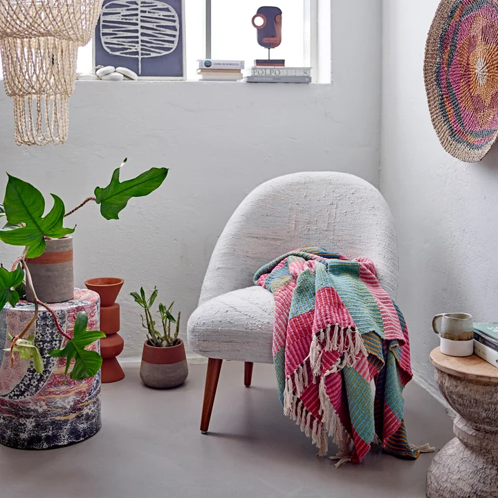 Bloomingville - Isnel deken, 130 x 160 cm, veelkleurig