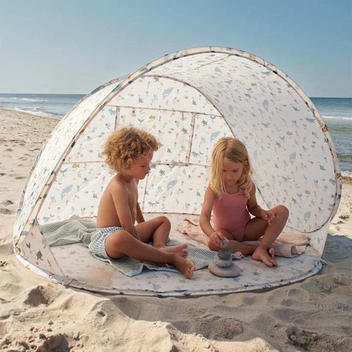 LIEWOOD - Cassie pop-up tent, 150 x 110 x 90 cm, Sea Creature / zandkleurig