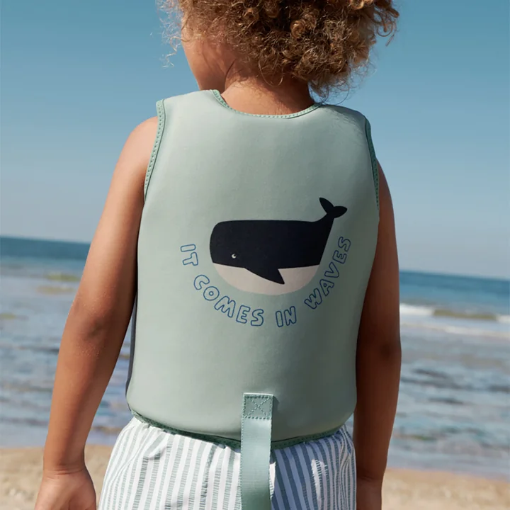 LIEWOOD Dove - Zwemvest, het komt in golven / pepermunt