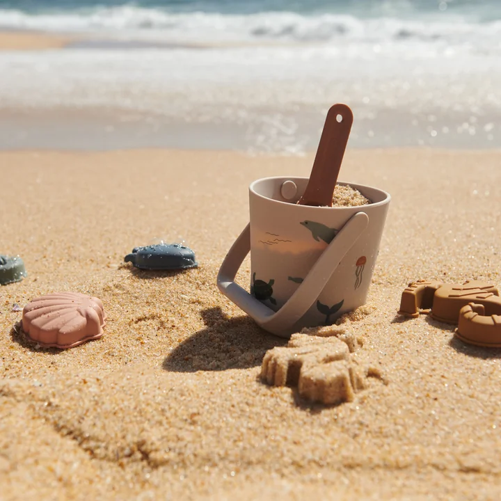 LIEWOOD - Gilma strandset, Zeewezen, zandkleurig (6 st.)