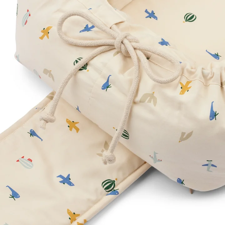 LIEWOOD Gro - Babynestje / draagzak, klassiek, Aviator, ecru