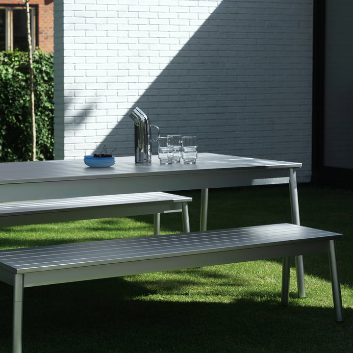 Ex tuintafel, 200 x 89 cm, aluminium van Normann Copenhagen