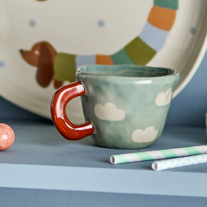 Bloomingville Nini Mini - beker, wolk, blauw