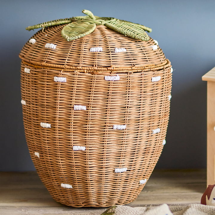 Bloomingville Mini - Pelino opbergmand, Ø 30 x 40 cm, rotan