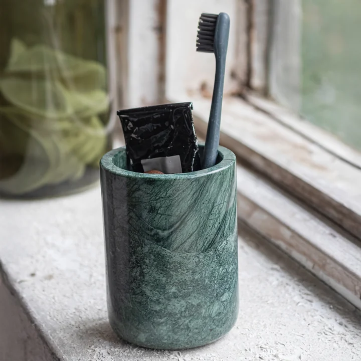 Mette Ditmer - Marmeren tandenborstel beker, donker bos