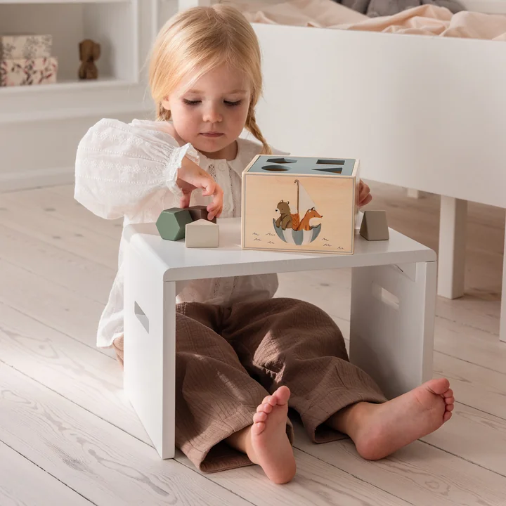 Sebra - Kinderkrukje, H 24 cm, wit