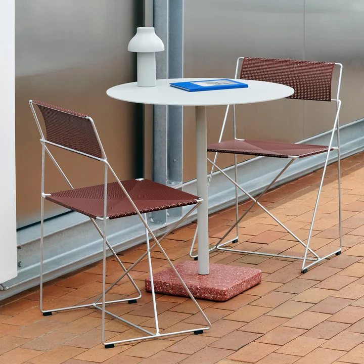 HAY - X-Line Stoel, buiten, thermisch verzinkt / ijzerrood