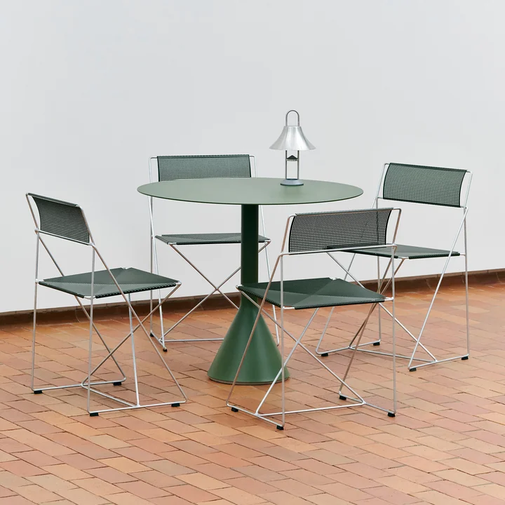 HAY - X-Line Stoel, buiten, thermisch verzinkt / herfstgroen