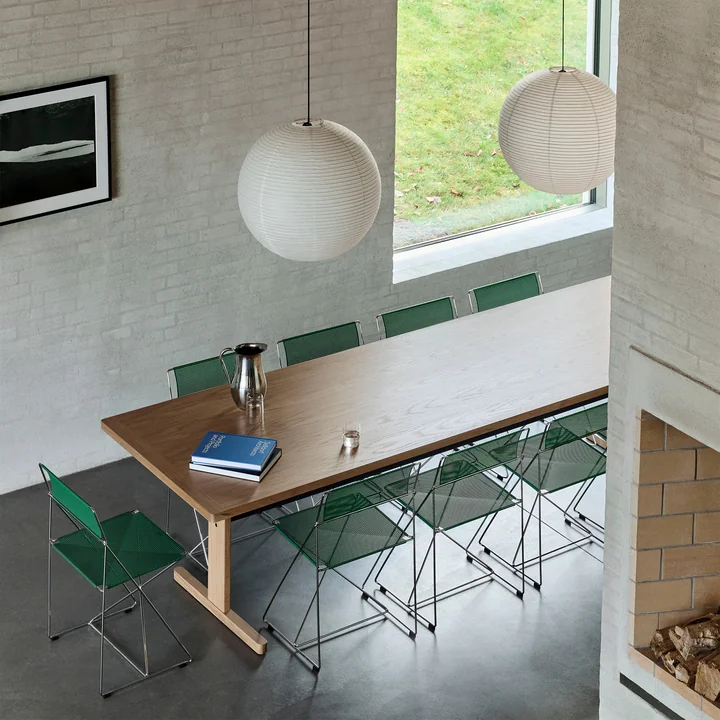 HAY - X-Line stoel, binnen, verchroomd / preigroen