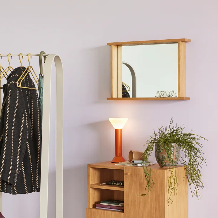 Hübsch Interior - Forma wandspiegel 60 x 40 cm, eiken lijst
