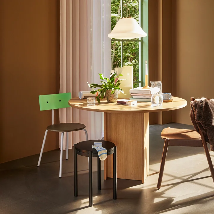 Hübsch Interior - Rechte eettafel, Ø 120 cm, eiken