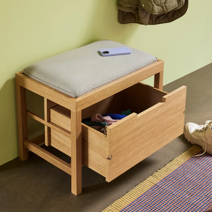 Hübsch Interior - Bifi bank, eik / zand