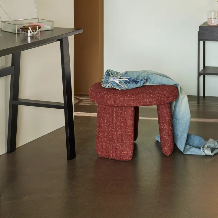 Hübsch Interior - Rocco poef, rood