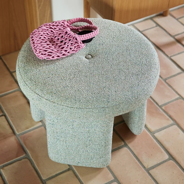 Hübsch Interior - Rocco poef, lichtgroen