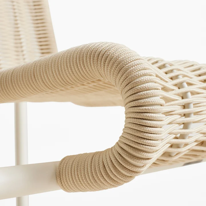 HAY - Palissade Cord Loungestoel Laag, crèmewit