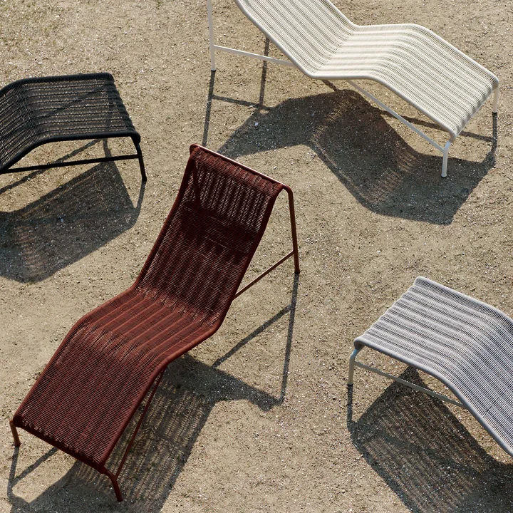 HAY Palissade Cord Chaise Longue - Ligstoel
