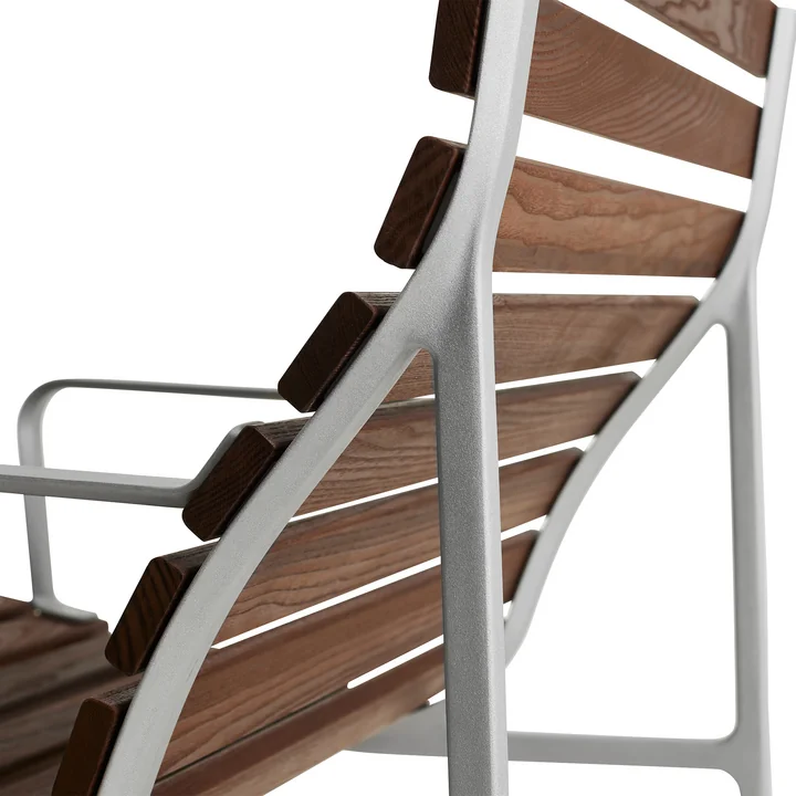 Traverse HAY - Lounge fauteuil, aluminium / geolied essenhout