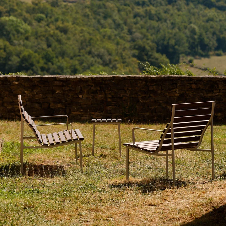 Traverse HAY - Lounge fauteuil, aluminium / geolied essenhout