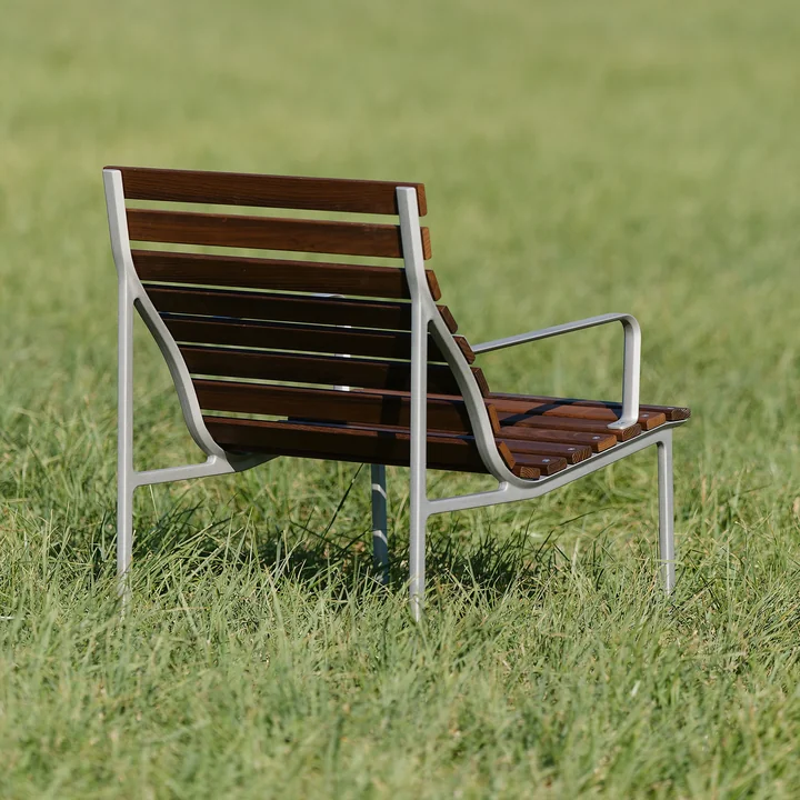 Traverse HAY - Lounge fauteuil, aluminium / geolied essenhout