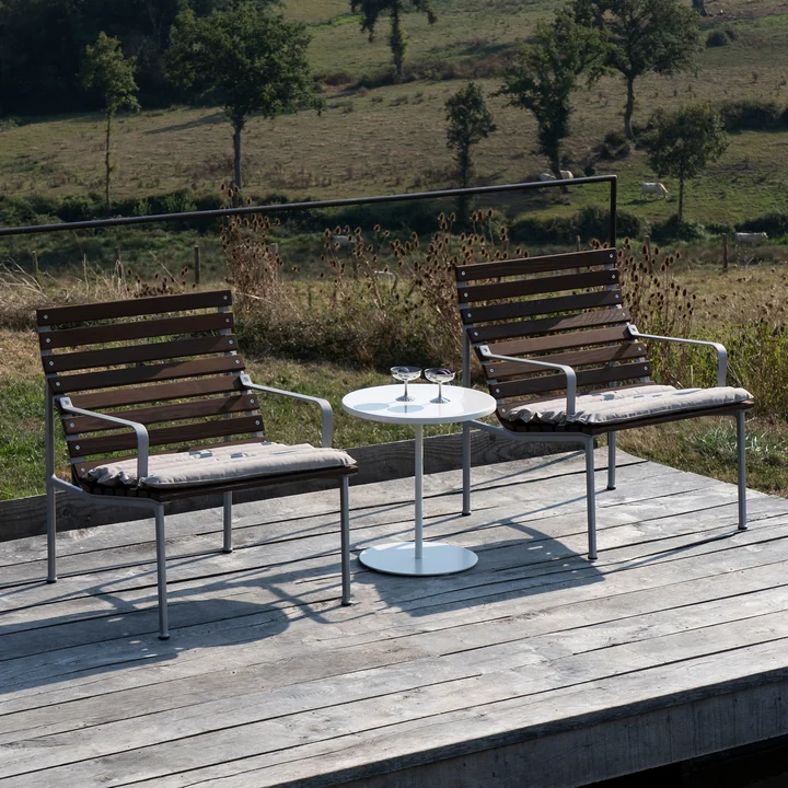 Traverse HAY - Lounge fauteuil, aluminium / geolied essenhout