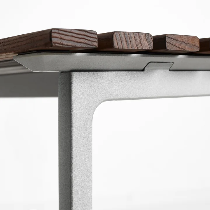 HAY - Traverse tafel, aluminium / geolied essenhout