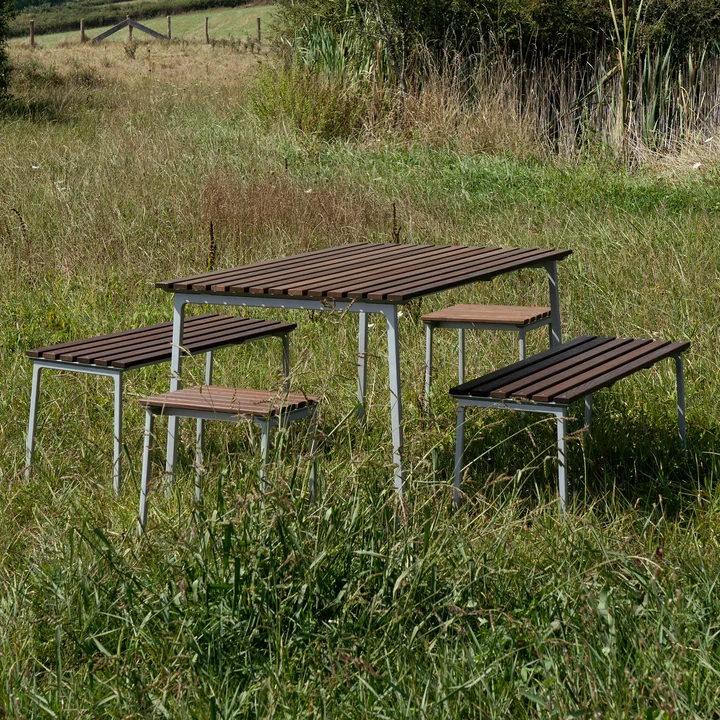 HAY Traverse - Collectie, aluminium / geolied essenhout