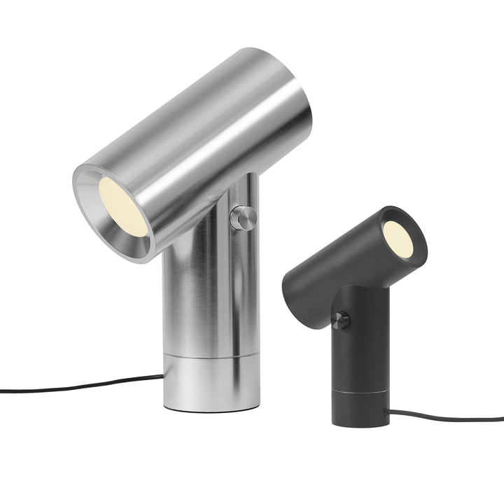 Muuto - Beam LED tafellamp, zwart, gepolijst aluminium, H 45,4 cm