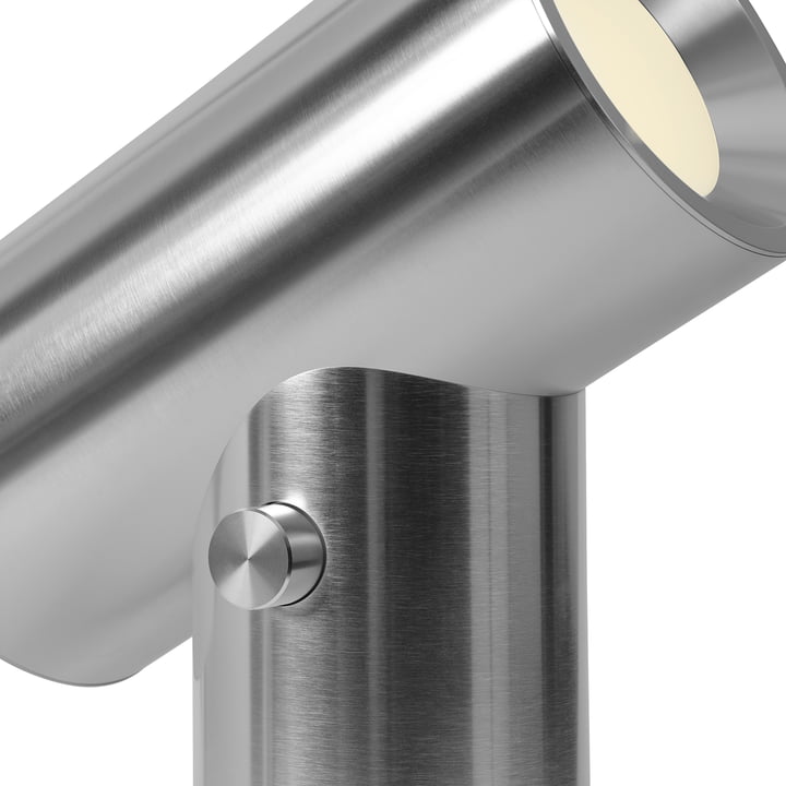 Muuto - Beam LED tafellamp, gepolijst aluminium, H 45,4 cm