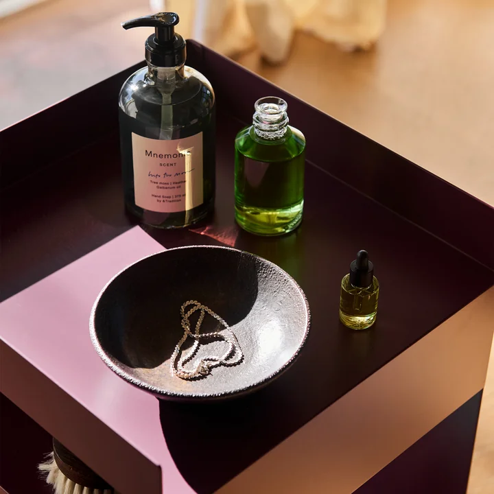 & Tradition - Draaibare bijzettafel SC73, 59 x 35 cm, staal, dark plum