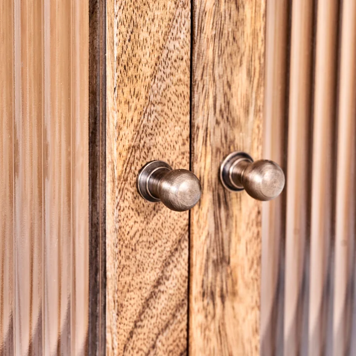 House Doctor - Balance wandplank incl. glazen deuren, H 100 x 80 cm, antiek bruin