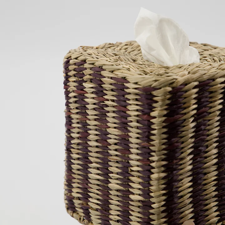 House Doctor Clean - Cosmetische tissuebox, naturel / zwart