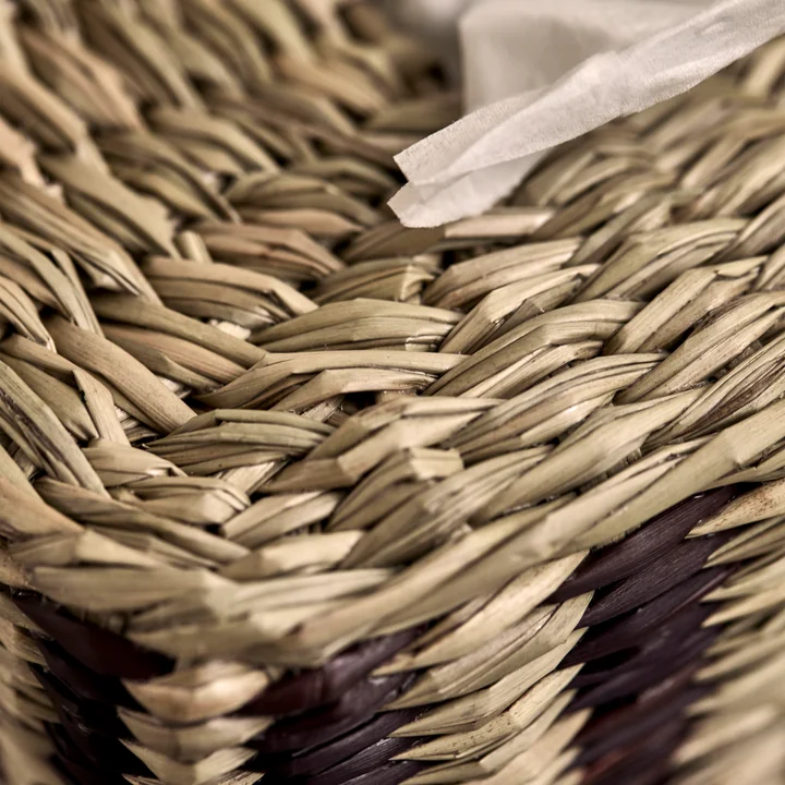 House Doctor Clean - Cosmetische tissuebox, naturel / zwart