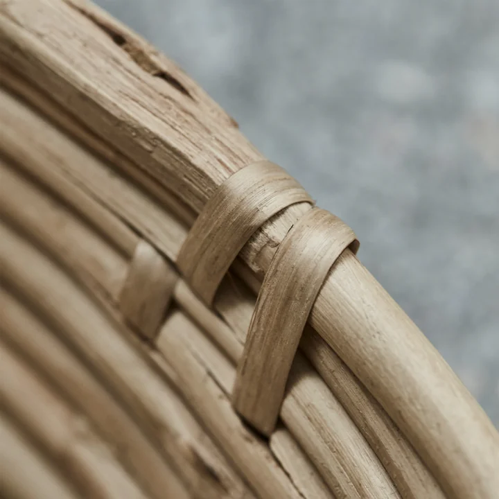 House Doctor - Kegelvormige opbergmand, L 15 x H 5 cm, rotan