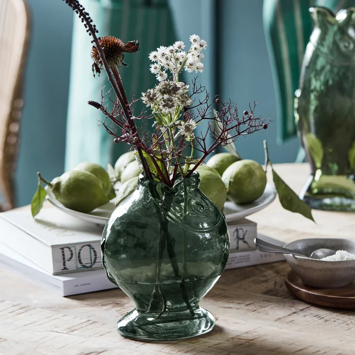 House Doctor - Visvaas, h 17,5 cm, gerookt grijs