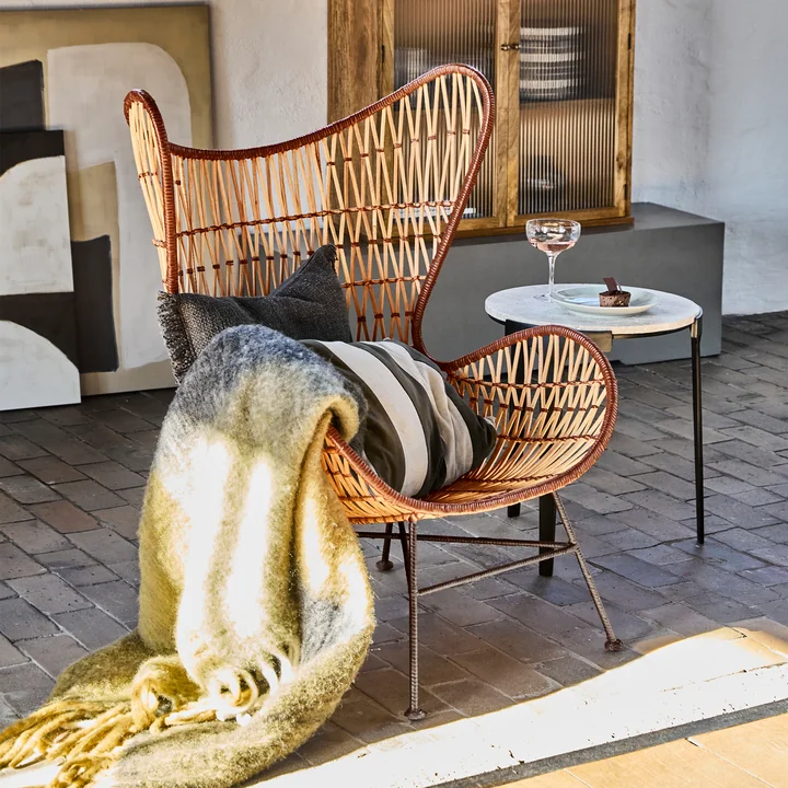 House Doctor - Flow Loungestoel, rotan naturel