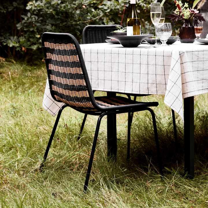 House Doctor Hapur Dining Chair -, natuur / zwart