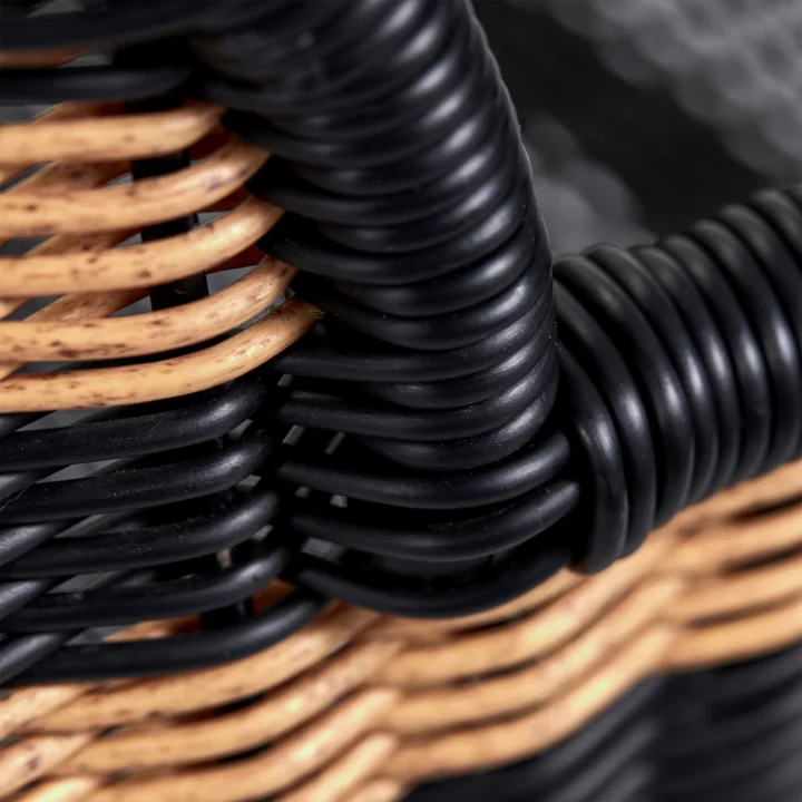 House Doctor Hapur Outdoor - Loungestoel, naturel / zwart