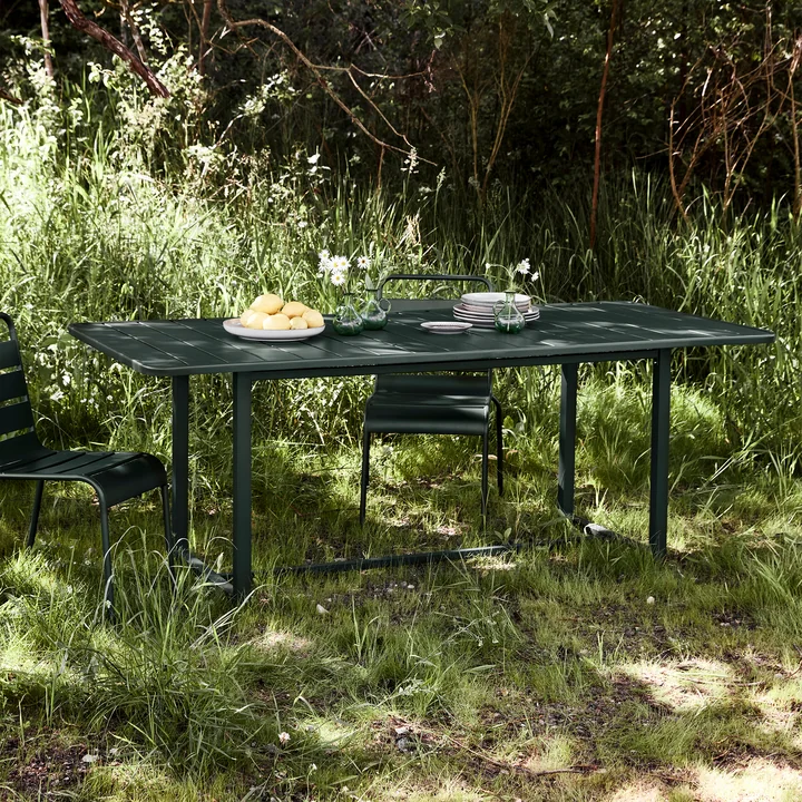 House Doctor Helo Outdoor - Tafel, 90 x 200 cm, groen