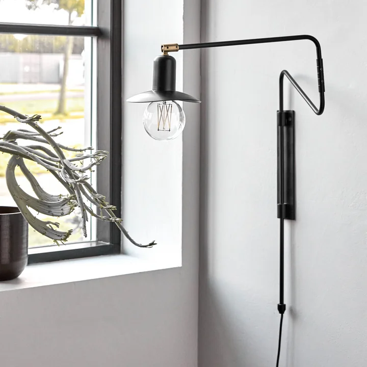 House Doctor - Swing wandlamp, zwart
