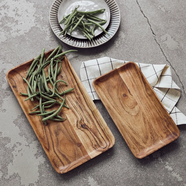 House Doctor - Houten dienblad, acacia